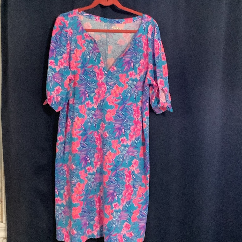 Lilly Pulitzer Easley Dress Cumulus Blue Orchard Oasis